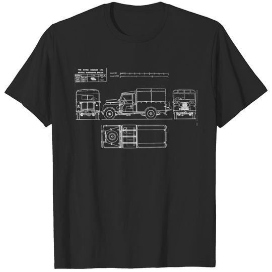 Land Rover Series I Coachbuilders Drawing T-shirt
