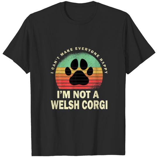 Welsh Lover Corgi Dad Vintage Corgi Paw Welsh Corg T-shirt