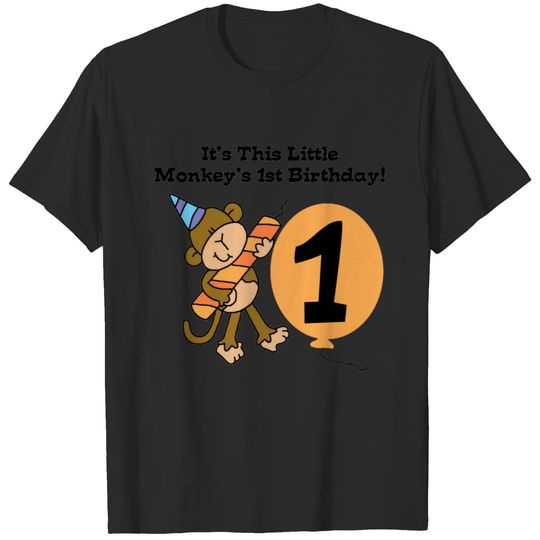 Little Monkey First Birthday T-shirt