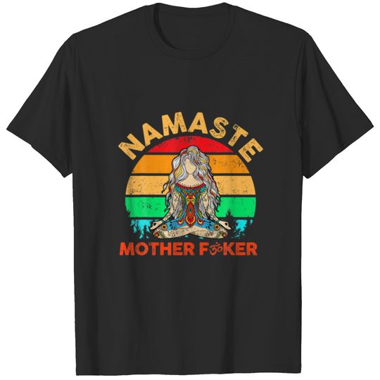 Funny Retro Vintage Namaste Yoga Mediation Pun T-shirt