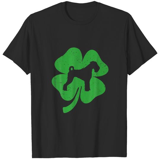 Schnauzer Dog Irish Green Shamrock Clover St Patri T-shirt