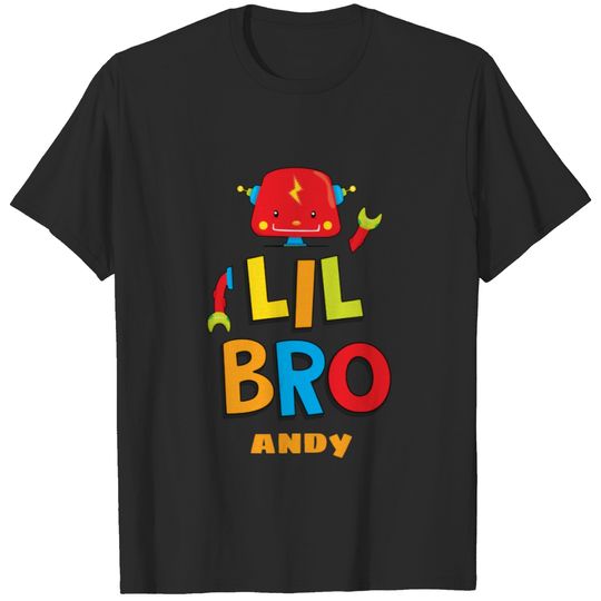Personalized Lilttle Brother Robot T-shirt