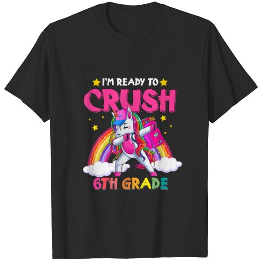 Crush 6Th Grade Dabbing Unicorn Back To School T-shirt