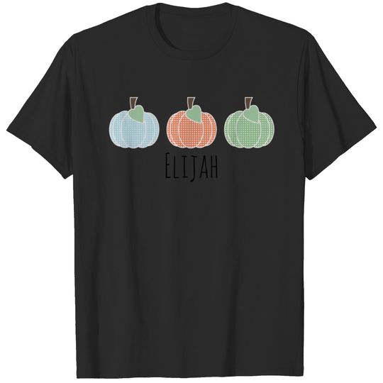 Boys Blue Orange Green Pumpkin Trio T-shirt