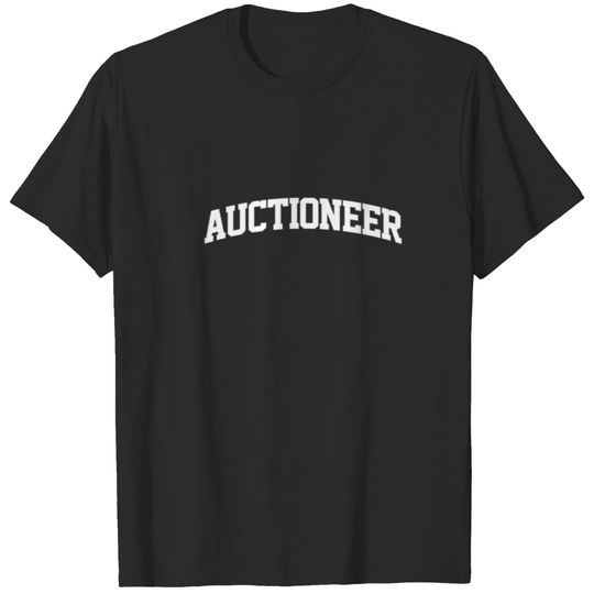 Auctioneer Vintage Retro Job College Sports Arch F T-shirt