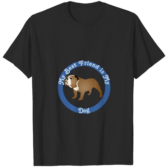 Cartoon Bulldog Dog T-shirt