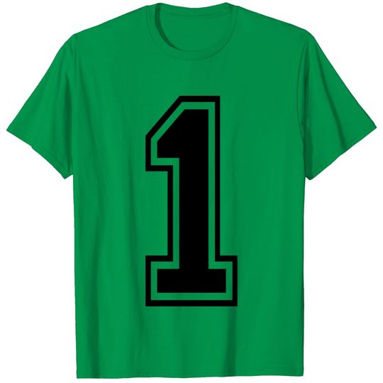 Number 1 one college style counting gift T-shirt