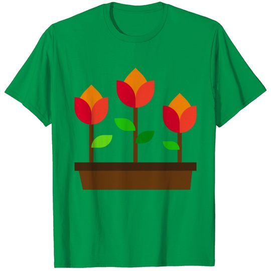 flowers illustration T-shirt