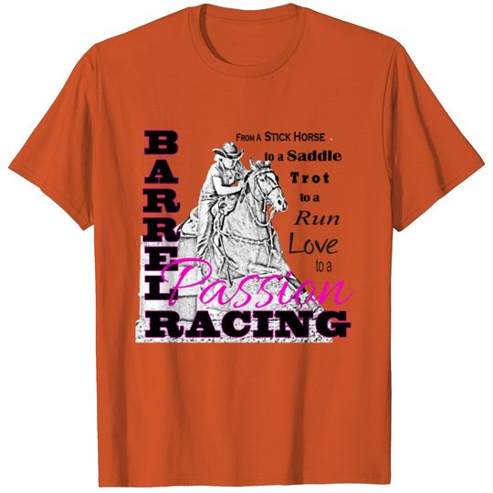 Barrel Racing Passion pink T-shirt