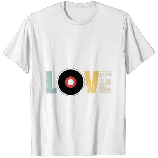LOVE VINYL - Retro Vintage DJ Music T-shirt