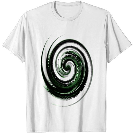 Green black swirl T-shirt