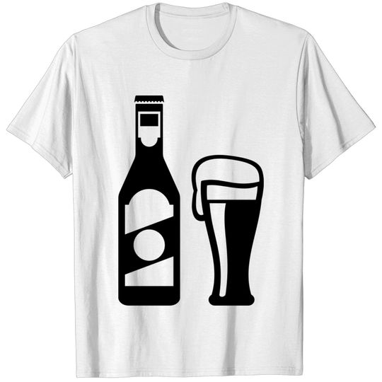Beer bottle glass T-shirt