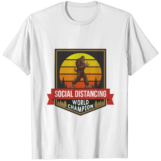 Social Distancing World Champion Bigfoot Corona T-shirt