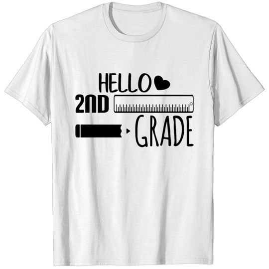 Hello Second Grade 2nd Grade Teacher Student T-shirt