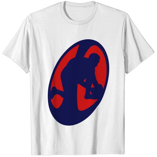 rugby ball logo takes positions T-shirt