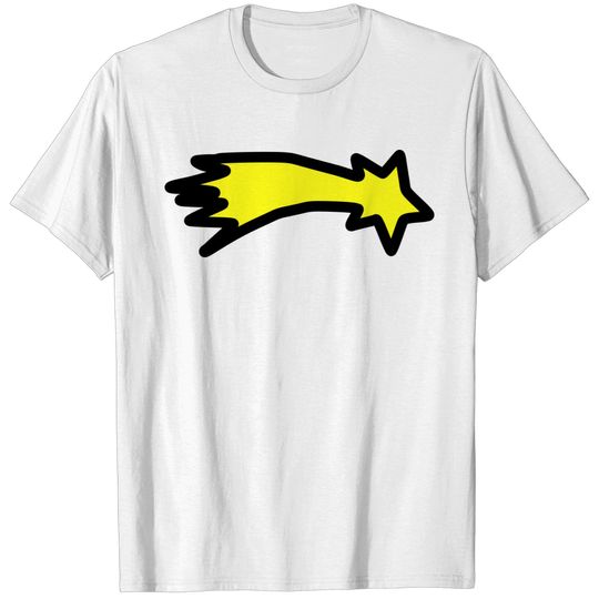 Shooting star with outline T-shirt