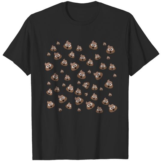 Cute Poop Emoji Pattern T-shirt