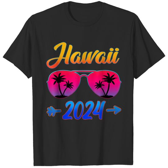 Hawaii 2024 Vacation Matching Cool Glasses  Gifts T-Shirts