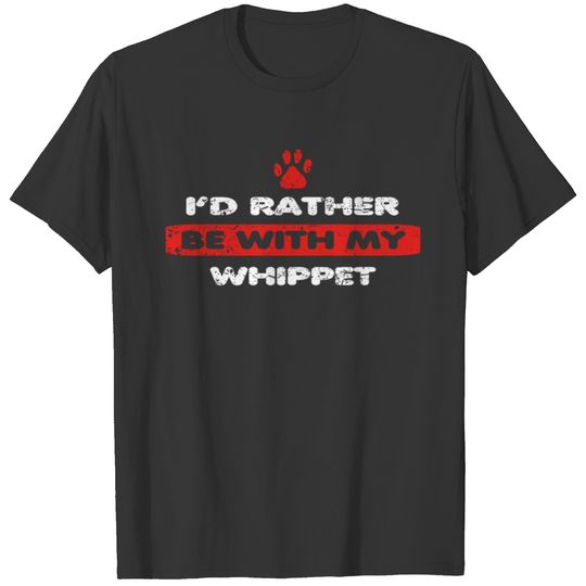 Hund dog love rather bei my WHIPPET T-shirt