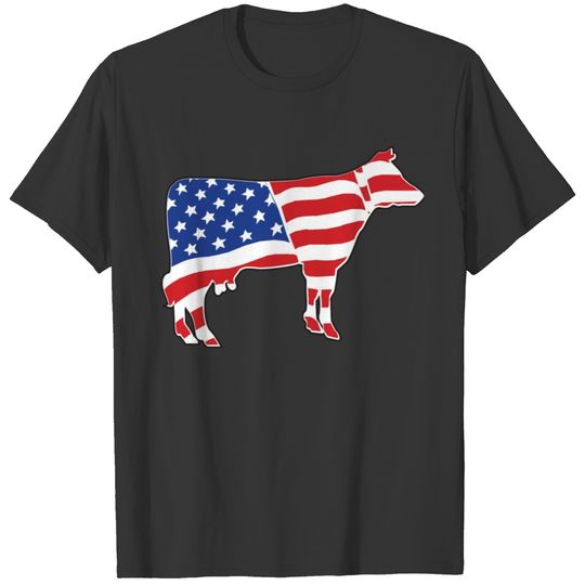 Patriotic Flag Cow T-shirt
