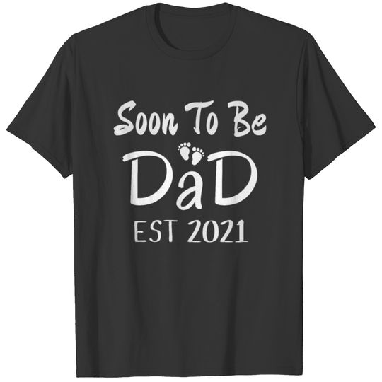 Mens Soon To Be Daddy Est.2021 Pregnancy Announcem T-shirt