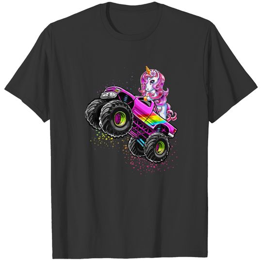 Monster Truck Unicorn Birthday Party Monster Truck T-shirt