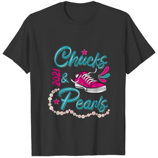 Chucks and Pearls T-Shirt, Kamala Woman Tshirt T-shirt