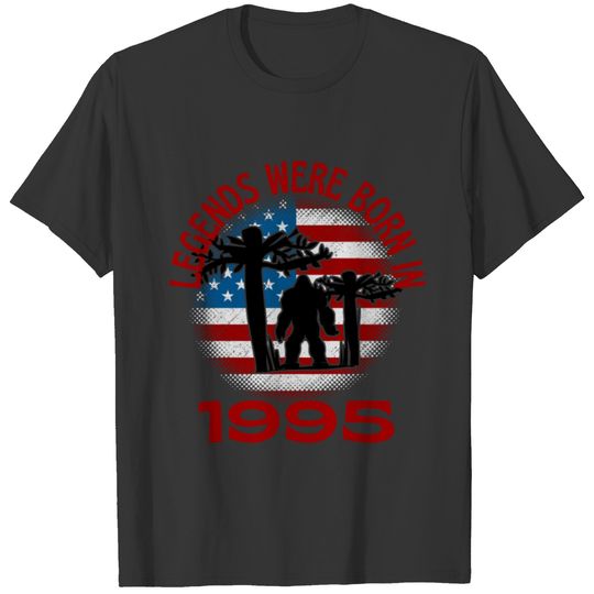 Legends Were Born In 1995 Bigfoot Retro T-shirt