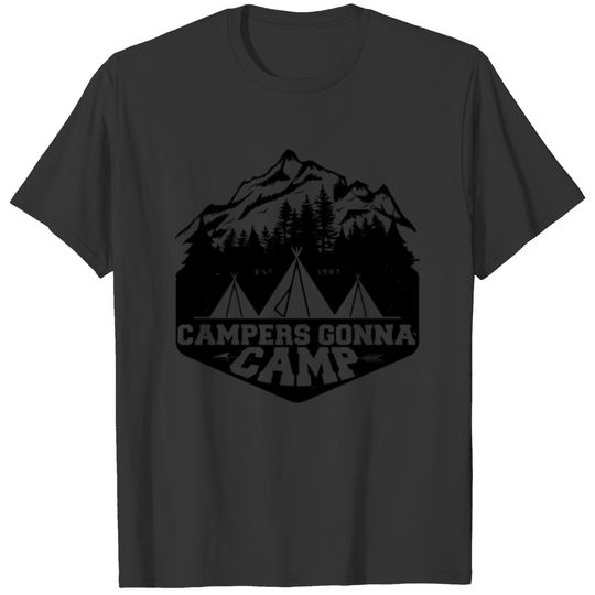 Camping Camper Traveler Adventure Outdoor Survival T-shirt