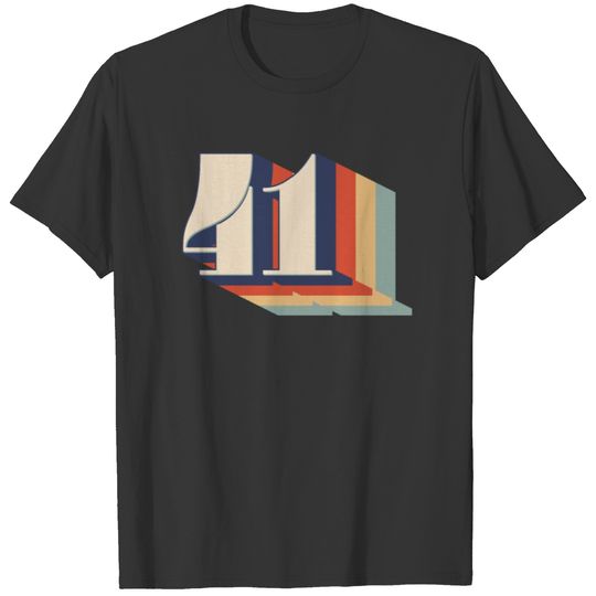 Retro 41 retro number birthday T-shirt