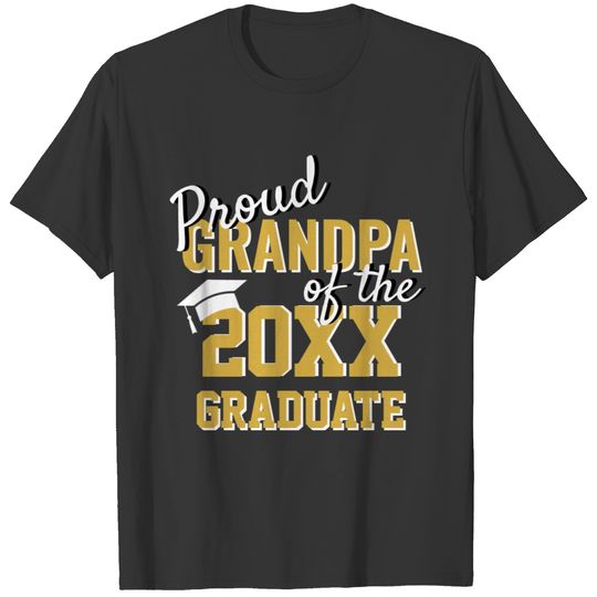 Proud GRANDPA of a 2022 Graduate Golden Black T-shirt