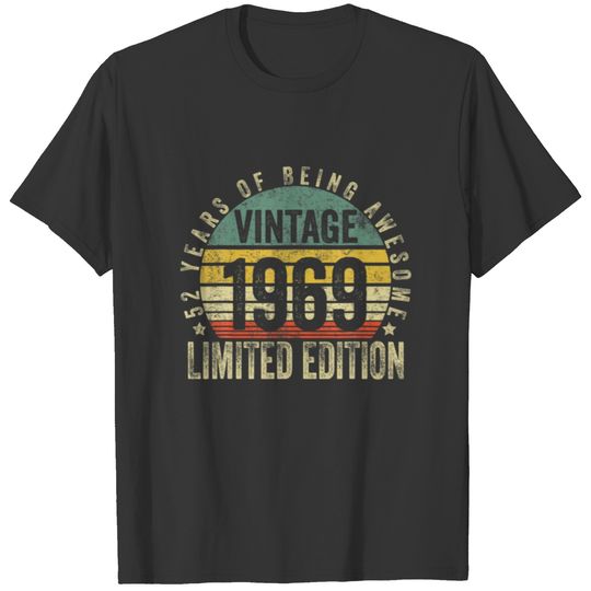 52 Year Old Gifts Vintage 1969 Limited Edition 52N T-shirt