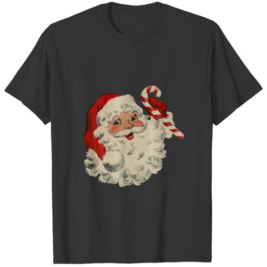 Cool Vintage Christmas Santa Claus Face Retro Sant T-shirt