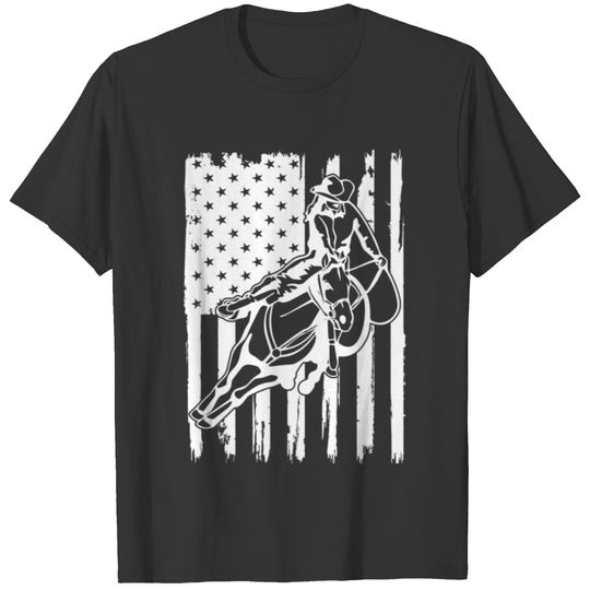 Independence Day - America Flag Barrel Racing T-shirt