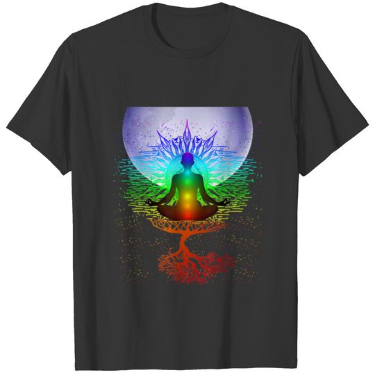 Chakra Meditation Moon Tree of Life T-shirt