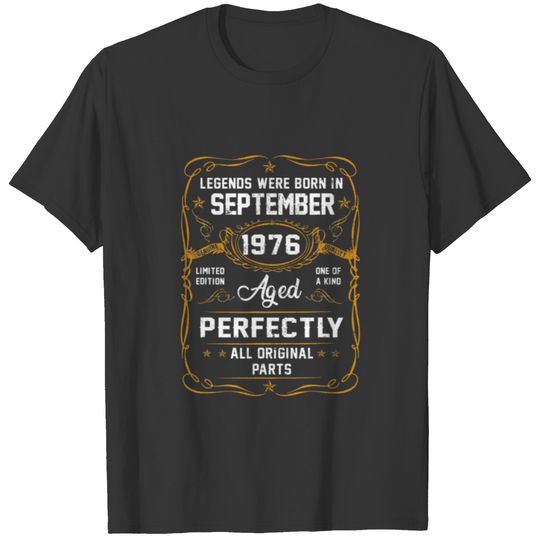 45 Years Old Gifts Legend September 1976 45Th Bday T-shirt
