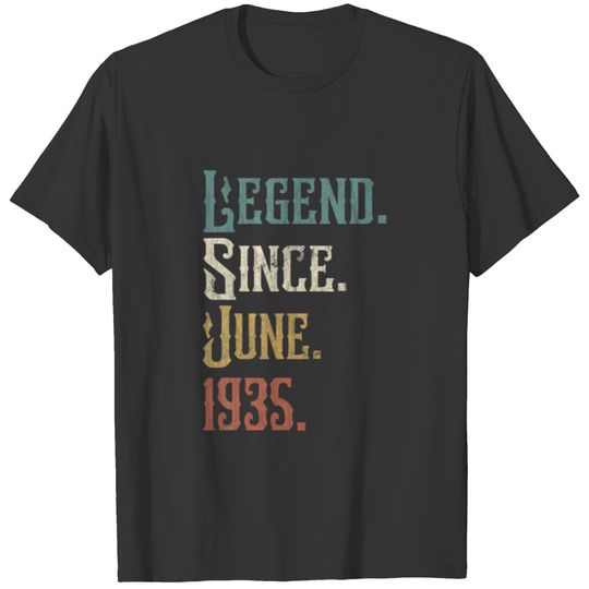87Th Birthday Gift 87 Years Old Legend Since June T-shirt