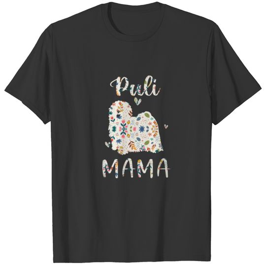Puli Mama Floral Dog Mom Love T-shirt