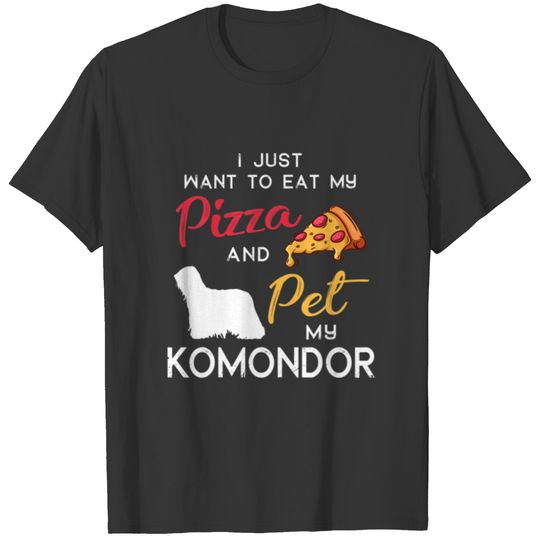 Komondor Dog Pizza Lover Owner Christmas Birthday T-shirt