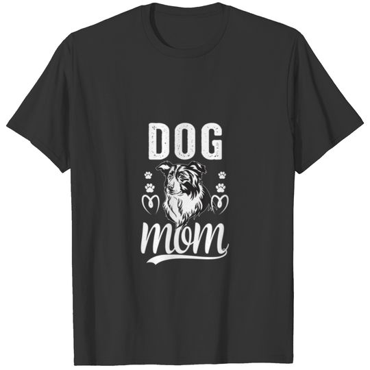 Cute Collie Dog Mom Mother T-shirt