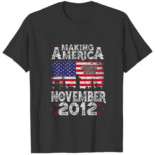 9Th Birthday Gift November 2012 American Flag 9 Ye T-shirt