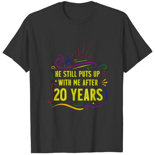 20th 20 year Wedding Anniversary Gift Season Husba T-shirt