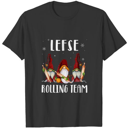 Lefse Rolling Team Gnomes Christmas Xmas Plaid Kid T-shirt
