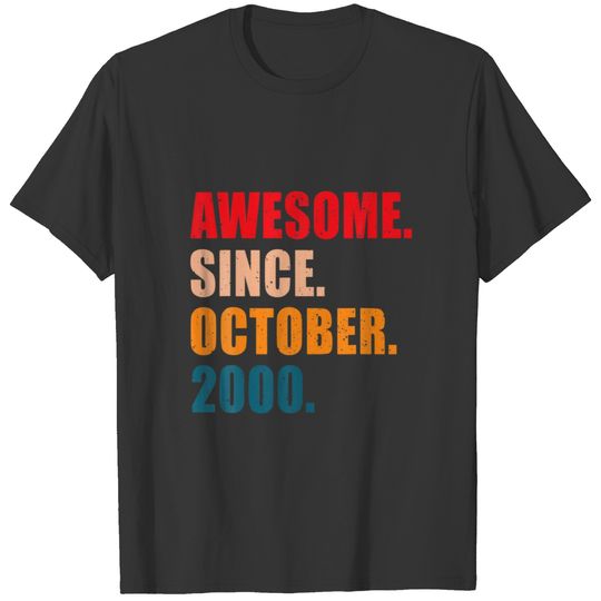 Awesome Since October 2000 Vintage Personalized Bi T-shirt