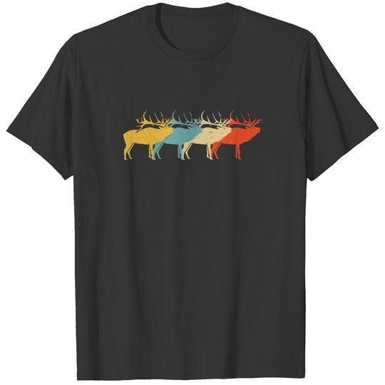 Caribou Vintage Retro Stag Doe Deer Lover 60S 70S T-shirt