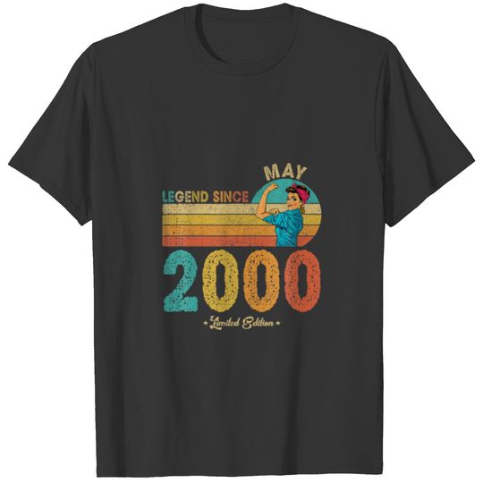 Funny 22Nd Birthday May 2000 Legend Since 2000 22 T-shirt