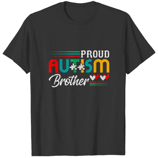 Proud Autism Brother Autism Awareness Brother Mont T-shirt