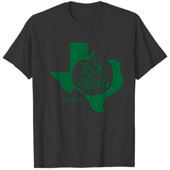 Green Texas Pumpkin Trick Or Treat T-shirt