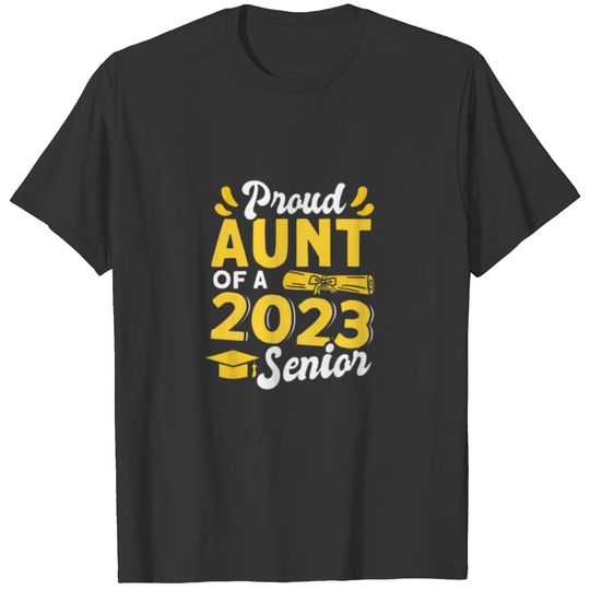 Womens Class Of 2023 School Graduation Proud Aunt T-shirt
