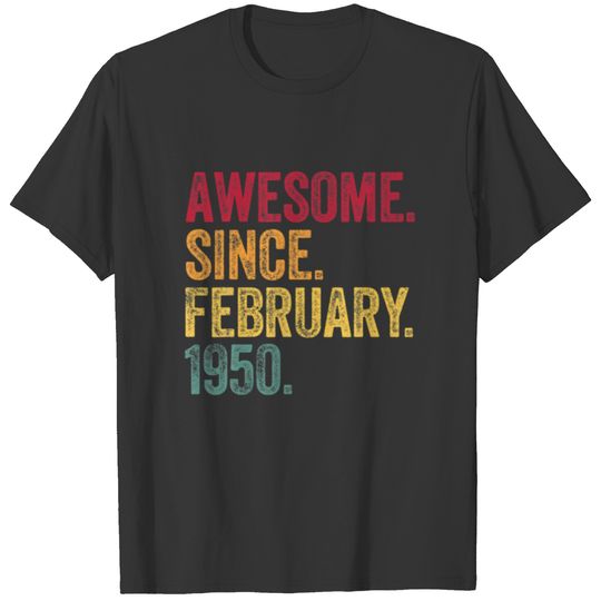 Vintage Retro 1950 71St Bday Gifts 71 Years Old Aw T-shirt
